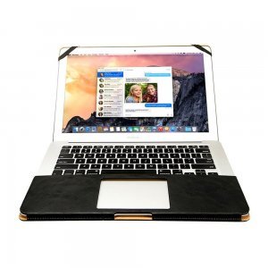 Чохол-книжка для MacBook Air 13.3" - Jisoncase leather stand чорний