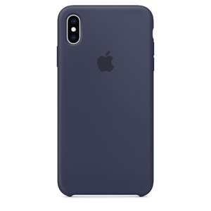 Силиконовый чехол темно-синий для iPhone XS Max
