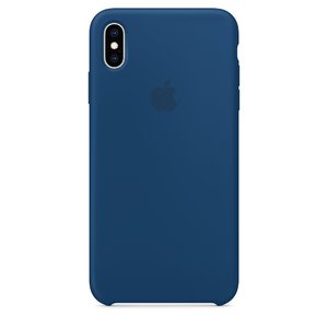 Силиконовый чехол синий для iPhone XS Max