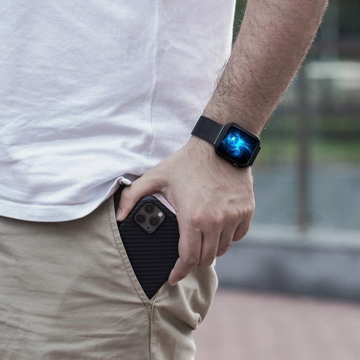 Чехол Pitaka Air черный+серый для Apple Watch 44mm Чехол Pitaka Air черный+серый для Apple Watch 44mm