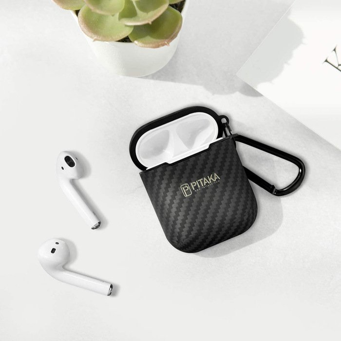 Чехол Pitaka AirPal Mini черный+серый для Airpods Чехол Pitaka AirPal Mini черный+серый для Airpods