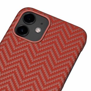 Pitaka MagEZ Case Herringbone Red/Orange для iPhone 12 mini (KI1207)