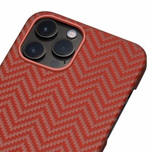 Pitaka MagEZ Case Herringbone Red/Orange for iPhone 12 Pro (KI1207P)