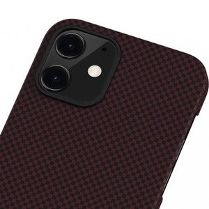 Pitaka MagEZ Case Plain Black/Red для iPhone 12 (KI1204M)