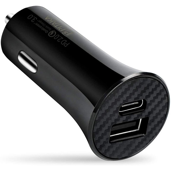 Автомобильное зарядное устройство Pitaka Smart Car Charger USB-C PD/QC 36W черное