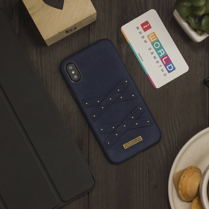 Чохол Polo Abbott синій для iPhone X/XS