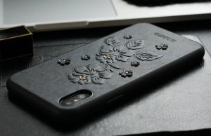 Шкіряний чохол Polo Azalea чорний для iPhone X/XS