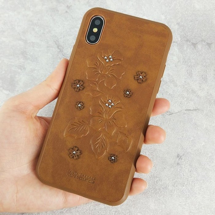 Шкіряний чохол Polo Azalea коричневий для iPhone X/XS