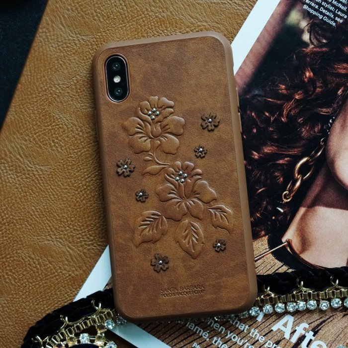 Шкіряний чохол Polo Azalea коричневий для iPhone X/XS