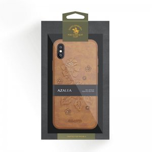 Шкіряний чохол Polo Azalea коричневий для iPhone X/XS