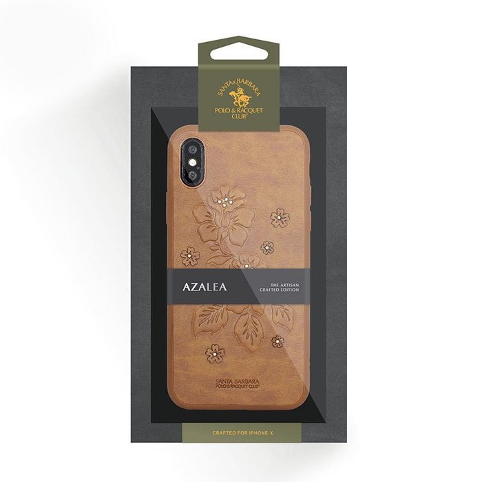 Шкіряний чохол Polo Azalea коричневий для iPhone X/XS