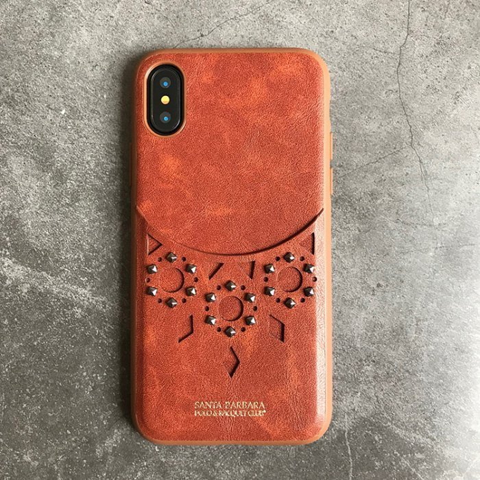 Шкіряний чохол Polo Brynn коричневий для iPhone X/XS