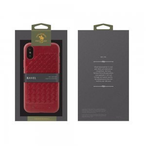 Кожаный чехол Polo Ravel красный для iPhone X/XS