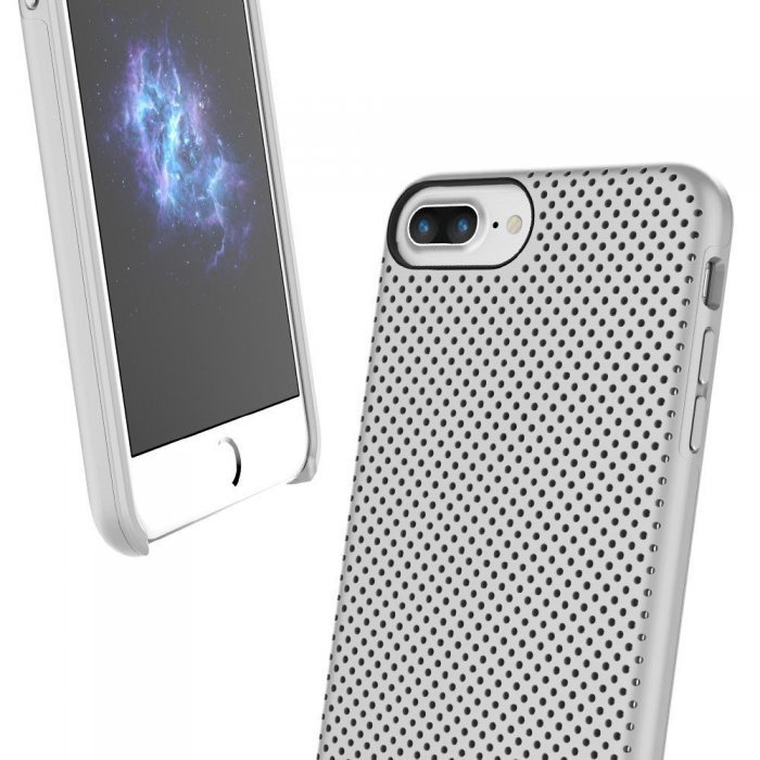 Перфорированный чехол Prodigee Breeze серебристый для iPhone 8 Plus/7 Plus Перфорированный чехол Prodigee Breeze серебристый для iPhone 8 Plus/7 Plus