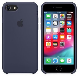 Силиконовый чехол темно-синий для iPhone 8/7/SE 2020