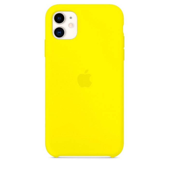 Силиконовый чехол лимонный для iPhone 11