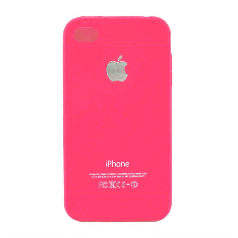 Чехол-накладка для Apple iPhone 4/4S - Silicone Creative розовый