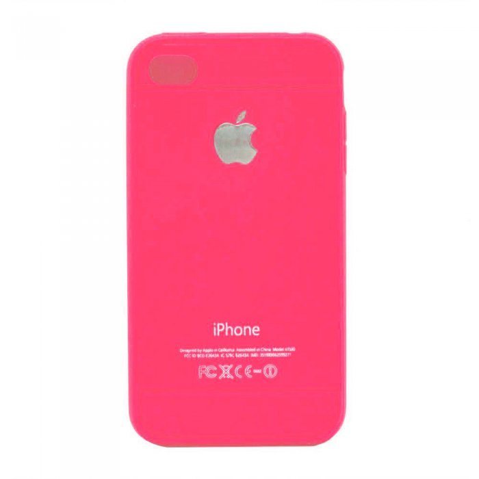 Чехол-накладка для Apple iPhone 4/4S - Silicone Creative розовый