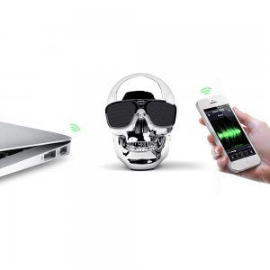 Портативна акустика Skull Wireless Bluetooth срібляста