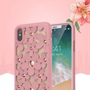 Чехол SwitchEasy Fleur розовый для iPhone X/XS