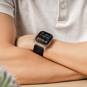 Ремінець Switcheasy Flex Woven Nylon чорний для Apple Watch 42/44/45/49mm (MAW459160BK23)