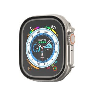 Захисний чохол із склом на екран Switcheasy Hybrid сріблястий для Apple Watch 49mm (SAWU49089TT22)