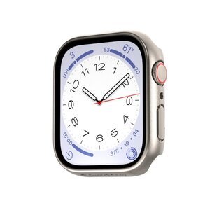 Захисний чохол із склом на екран Switcheasy Hybrid сріблястий для Apple Watch S7/8/9 41mm (SAW841089TT22)