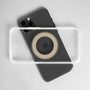Прозрачный чехол Switcheasy MagCrush с золотым кольцом для iPhone 12 Pro Max (GS-103-123-236-27)