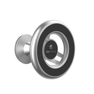 Автомобильный держатель Switcheasy MagMount (клейкая основа 3M) серебристый для iPhone 12/12 Pro/12 mini/12 Pro Max