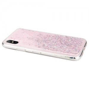 Блестящий чехол Switcheasy Starfield розовый для iPhone X/XS