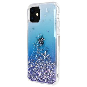 Чехол с блестками SwitchEasy Starfield Crystal синий для iPhone 11