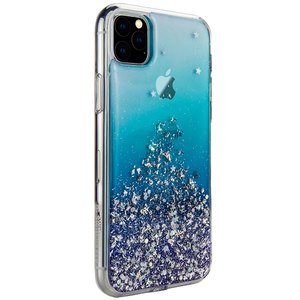 Чехол с блестками SwitchEasy Starfield Crystal синий для iPhone 11 Pro Max