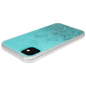 Чехол с блестками SwitchEasy Starfield голубой для iPhone 11