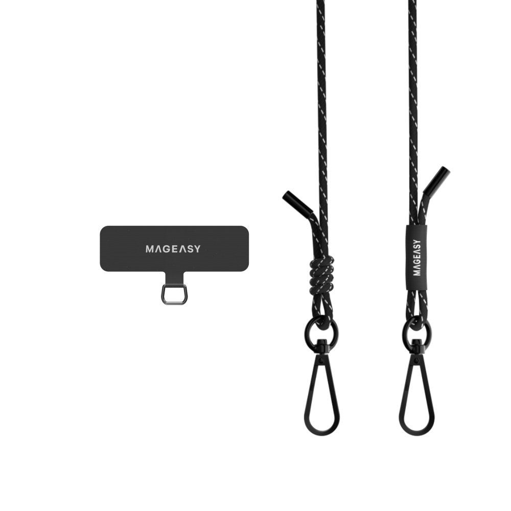 Ремінець Switcheasy Strap+Strap Card 6mm віддзеркалюючий чорний для iPhone (MPHIPH063RL22)
