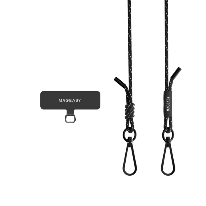 Ремінець Switcheasy Strap+Strap Card 6mm віддзеркалюючий чорний для iPhone (MPHIPH063RL22)