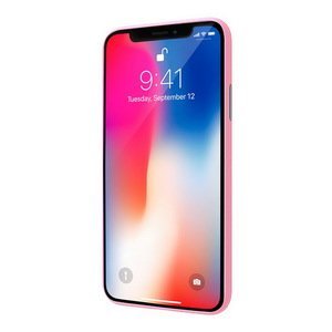 Полупрозрачный чехол SwitchEasy UltraSlim Protection розовый для iPhone X/XS