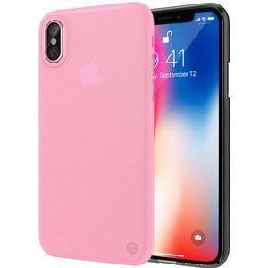 Полупрозрачный чехол SwitchEasy UltraSlim Protection розовый для iPhone X/XS