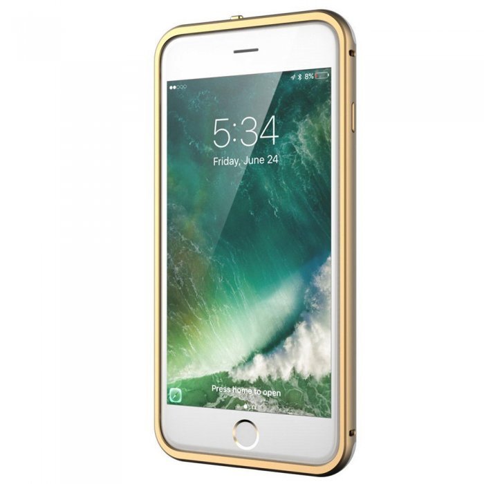 Стеклянный чехол SwitchEasy Glass прозрачный + золотой для iPhone 8 Plus/7 Plus Стеклянный чехол SwitchEasy Glass прозрачный + золотой для iPhone 8 Plus/7 Plus