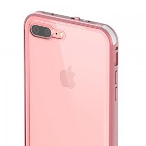 Стеклянный чехол SwitchEasy Glass прозрачный + розовый для iPhone 8 Plus/7 Plus