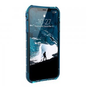 Противоударный полупрозрачный чехол UAG Plyo синий для iPhone XS Max