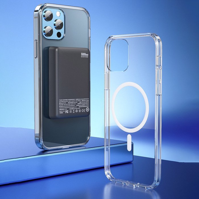 Зовнішній акумулятор Wekome Vanguard Magnetic 5000mAh чорний (WP-287) Зовнішній акумулятор Wekome Vanguard Magnetic 5000mAh чорний (WP-287)