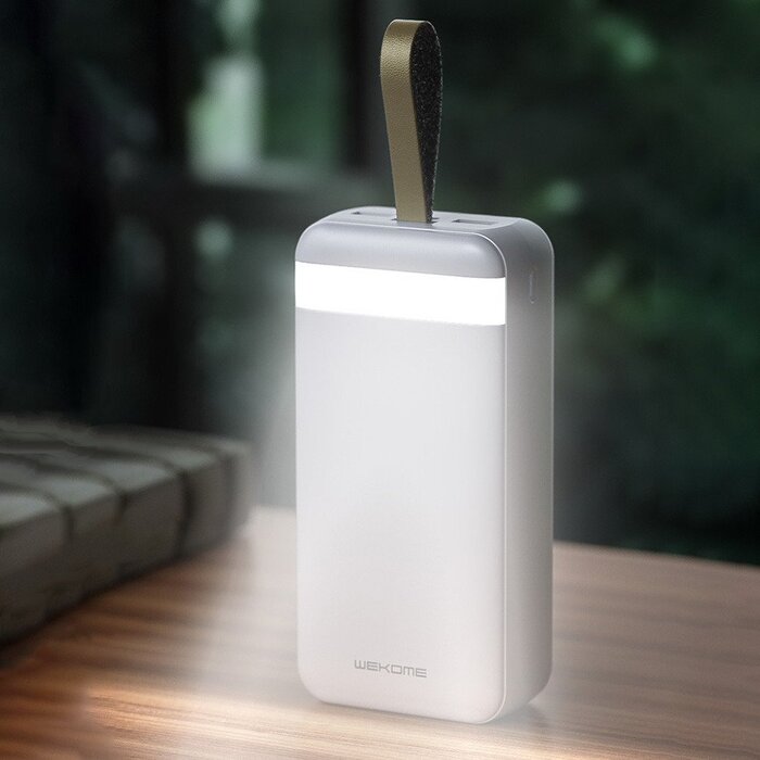 Зовнішній акумулятор Wekome Minre Digital Display 50000mAh білий (WP-283) Зовнішній акумулятор Wekome Minre Digital Display 50000mAh білий (WP-283)