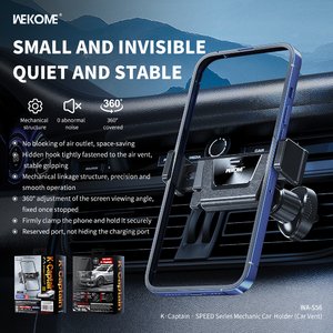 Тримач Wk Wekome Phone Holder Car Vent чорний (WA-S56)