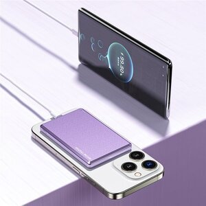 Зовнішний акумулятор Wk Wekome Ultra-Thin Magnetic 5000mAh 15W фіолетовий (WP-30)