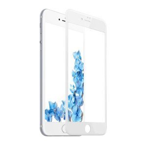 Защитное стекло Baseus 0.2mm Silk-screen глянцевое, белое для iPhone 8