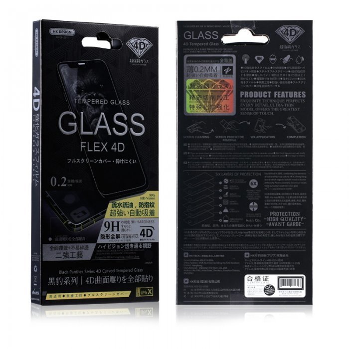 Захисне скло WK Black Panther Series Flex 4D Curved Tempered Glass чорне для iPhone 6 Plus/7 Plus/8 Plus