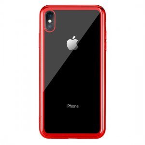 Прозрачный чехол Remax Crysden с красной рамкой для iPhone X/XS