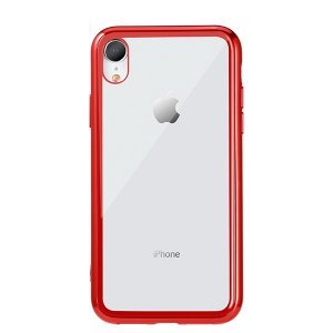 Прозранчый чехол Remax Crysden с красной рамкой для iPhone XR