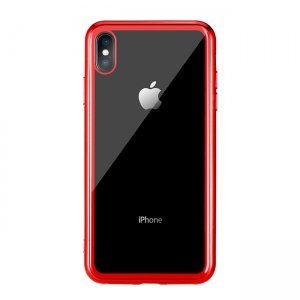 Прозранчый чехол Remax Crysden с красной рамкой для iPhone XS Max