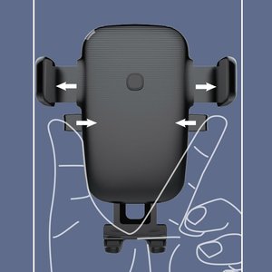 Беспроводное автомобильное зарядное устройство и держатель WK Design Enjoy LITE Phone Holder With Wireless Charger With Suction Cup (WP-U48) черное